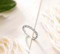 Adjustable Bezel-Set Clear Crystal Band Ring