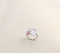 Asymmetric Emerald & Pear Crystal Bypass Ring